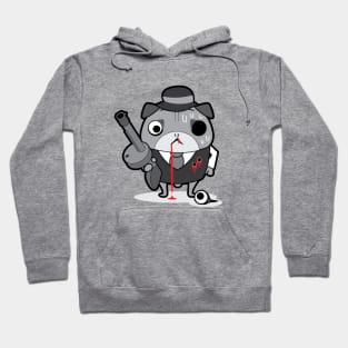 MAFIA PUG - Gray style. Hoodie